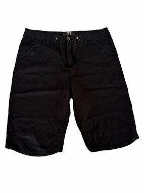 LE 31 SIMONS Dark Navy Linen Cotton Shorts Casual Summer Lightweight size 34